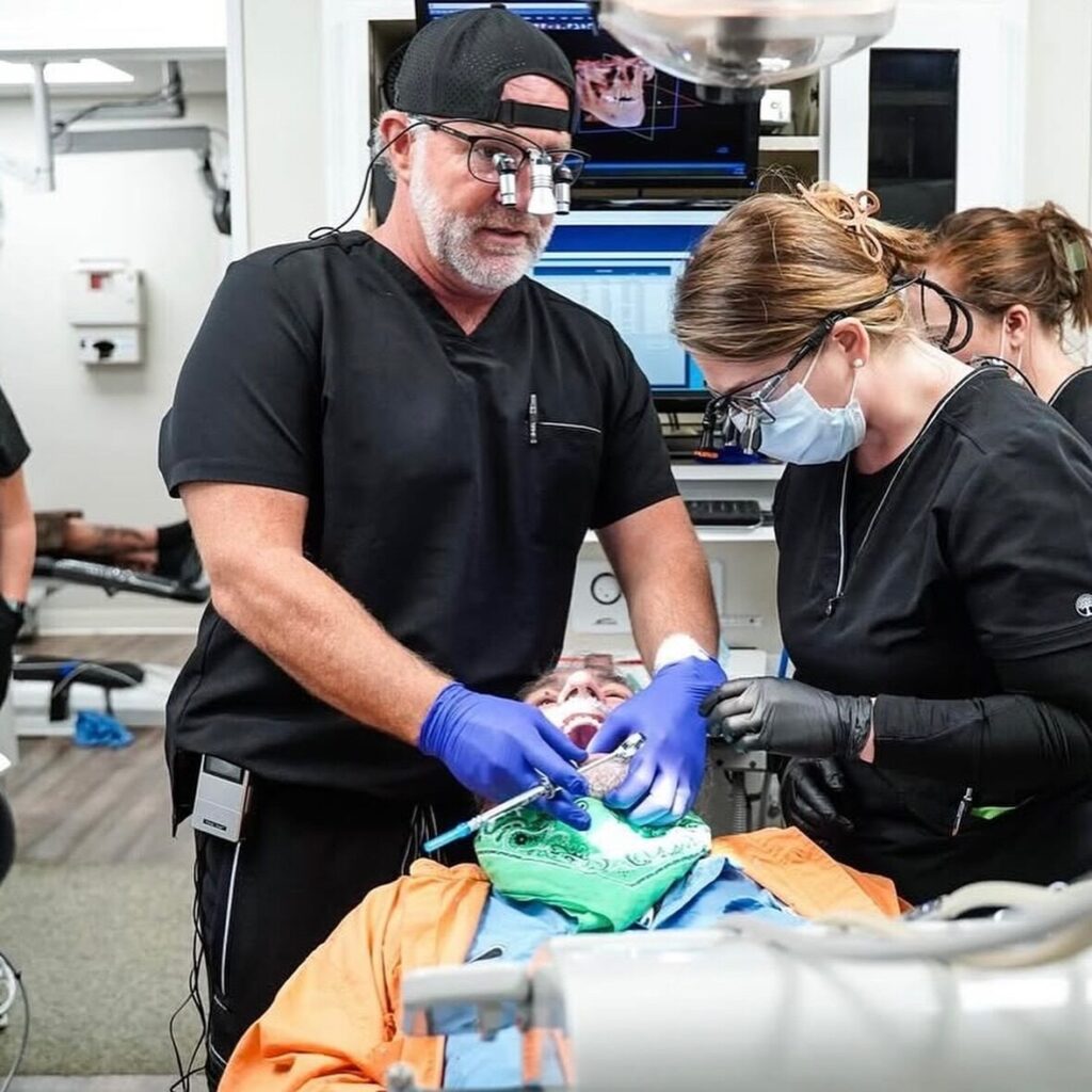 Dr. Jody Griffin performing an advanced dental procedure with digital imaging at Cornerstone Dental Arts in Knoxville, TN