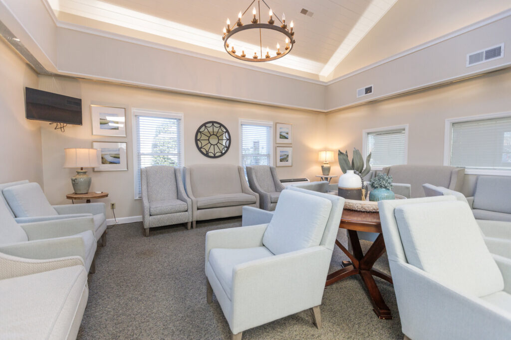 Alternate angle of the Cornerstone Dental Arts lobby seating, Knoxville, TN.