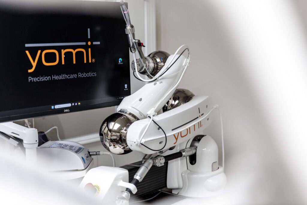 Close-up of the Yomi robotic-assisted dental implant system at Cornerstone Dental Arts in Knoxville, TN