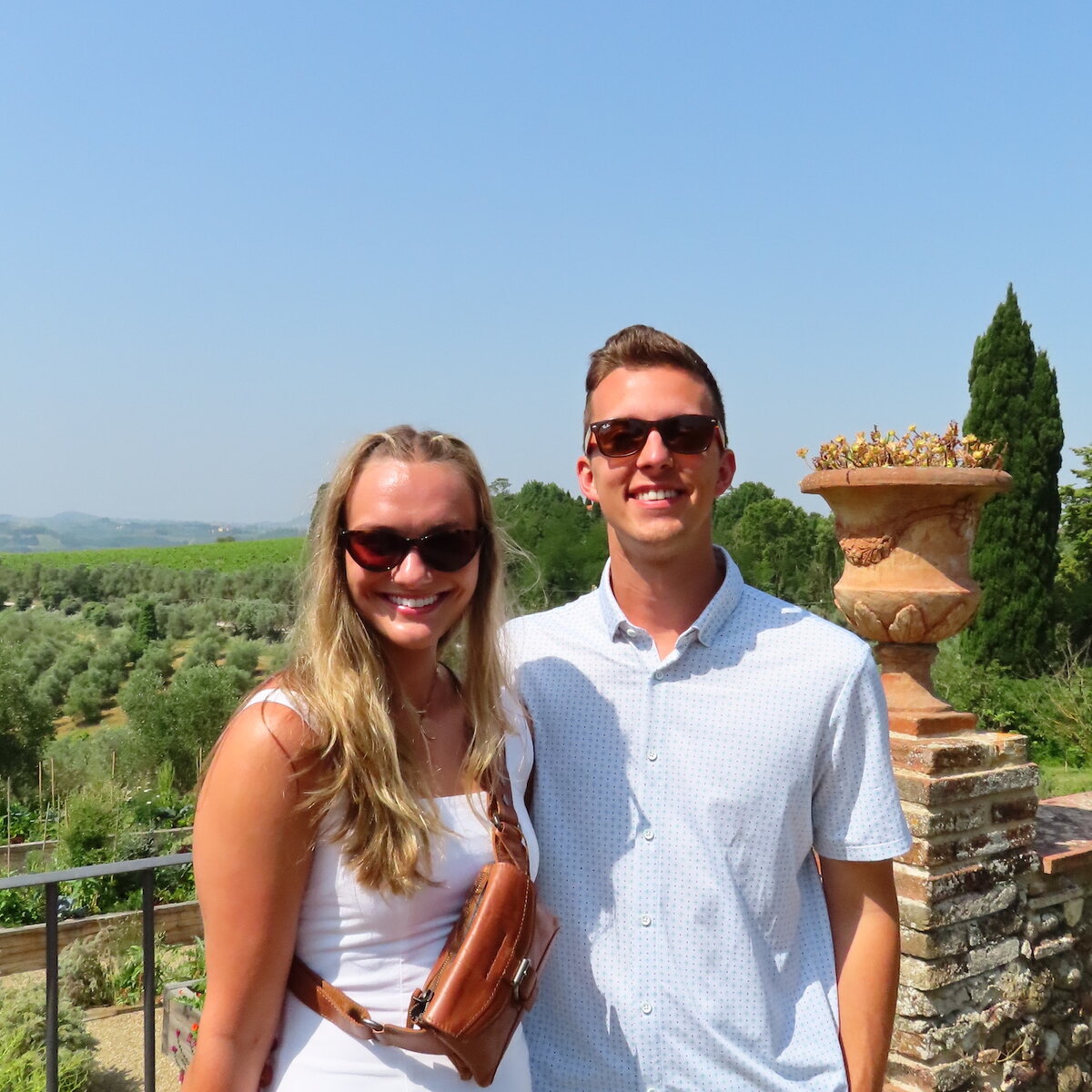 Dr. Brianna Ball of Cornerstone Dental and her husband Skylar at a scenic overlook