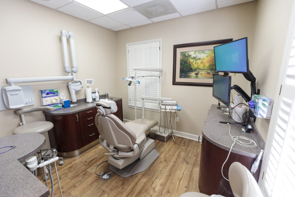A treatment room at Cornerstone Dental Arts Executive Park in Knoxville, TN